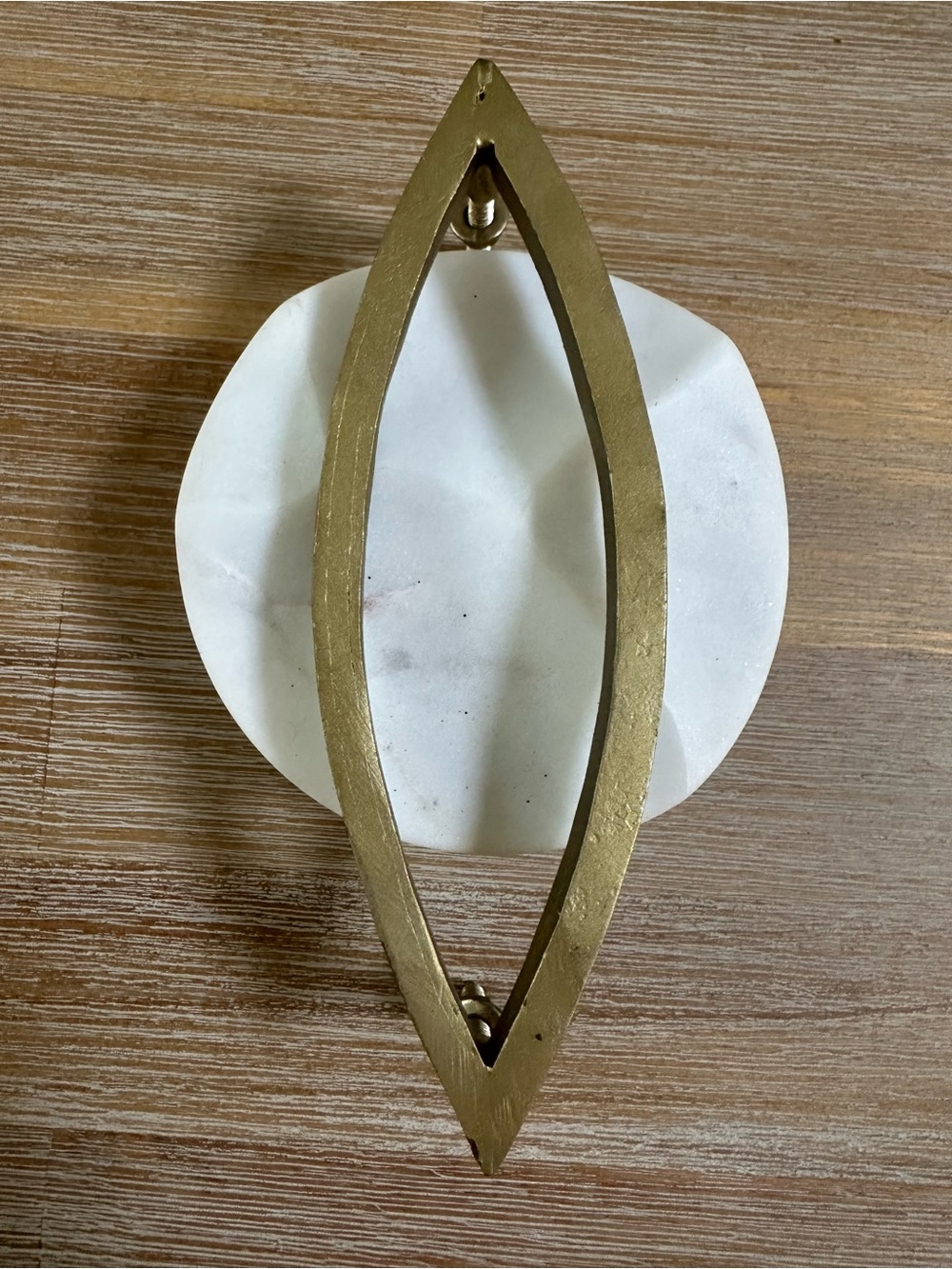 Vintage Solid Brass Floating House Number "0"